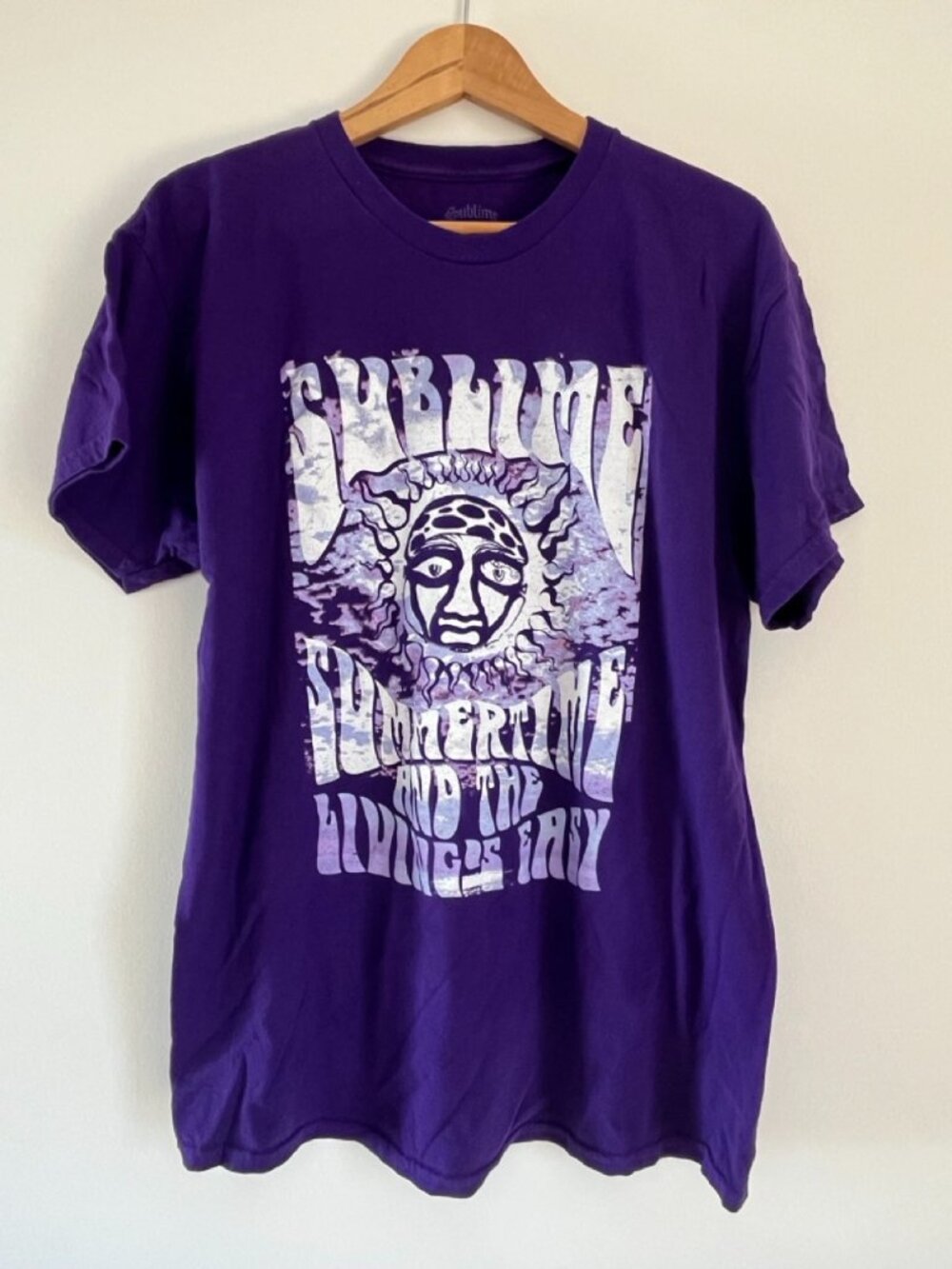 Sublime T Shirt Mens Large Purple Summertime Living Is Easy Sun Graphic 2022
